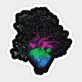 Polysexual Heart Tree of Life Sticker